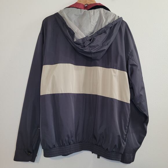 Gear For Sports Men's Color block Windbreaker Hood Zipper Pockets Size Large - Picture 7 of 12